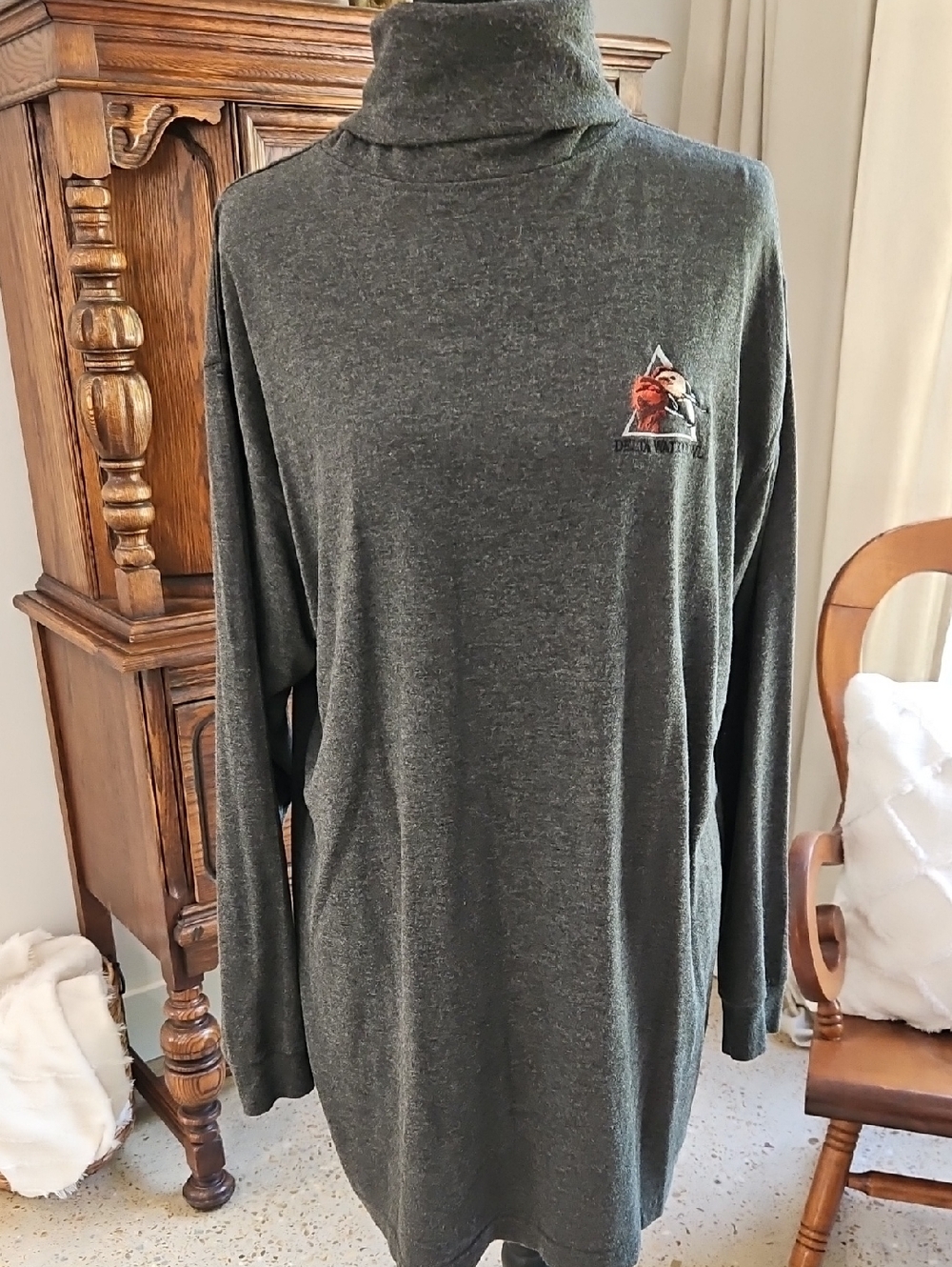 McAlister Countrysport Men's Charcoal Turtleneck Long-Sleeve Shirt.